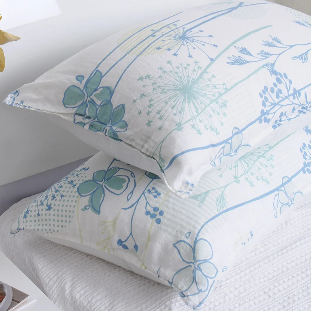 Wildflower reactive printed 100% flax linen bedspread Bedding Premium Ultra bed sets zmozon supplier factory