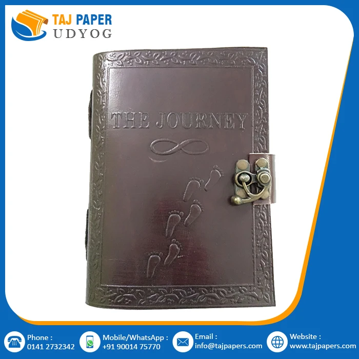 5x7 Personalized Journal Travel Notebook High Quality Business Planner Writing Diary Wholesale Leather Journal with Button Lock