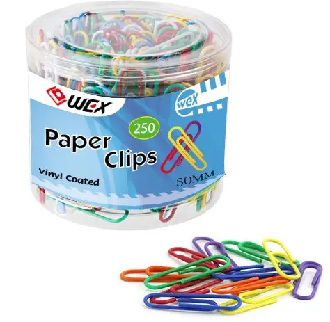 Vietnam 700pcs High Quality Multicolor Vinyl Coat 28mm With Plastic Box Paper Clips