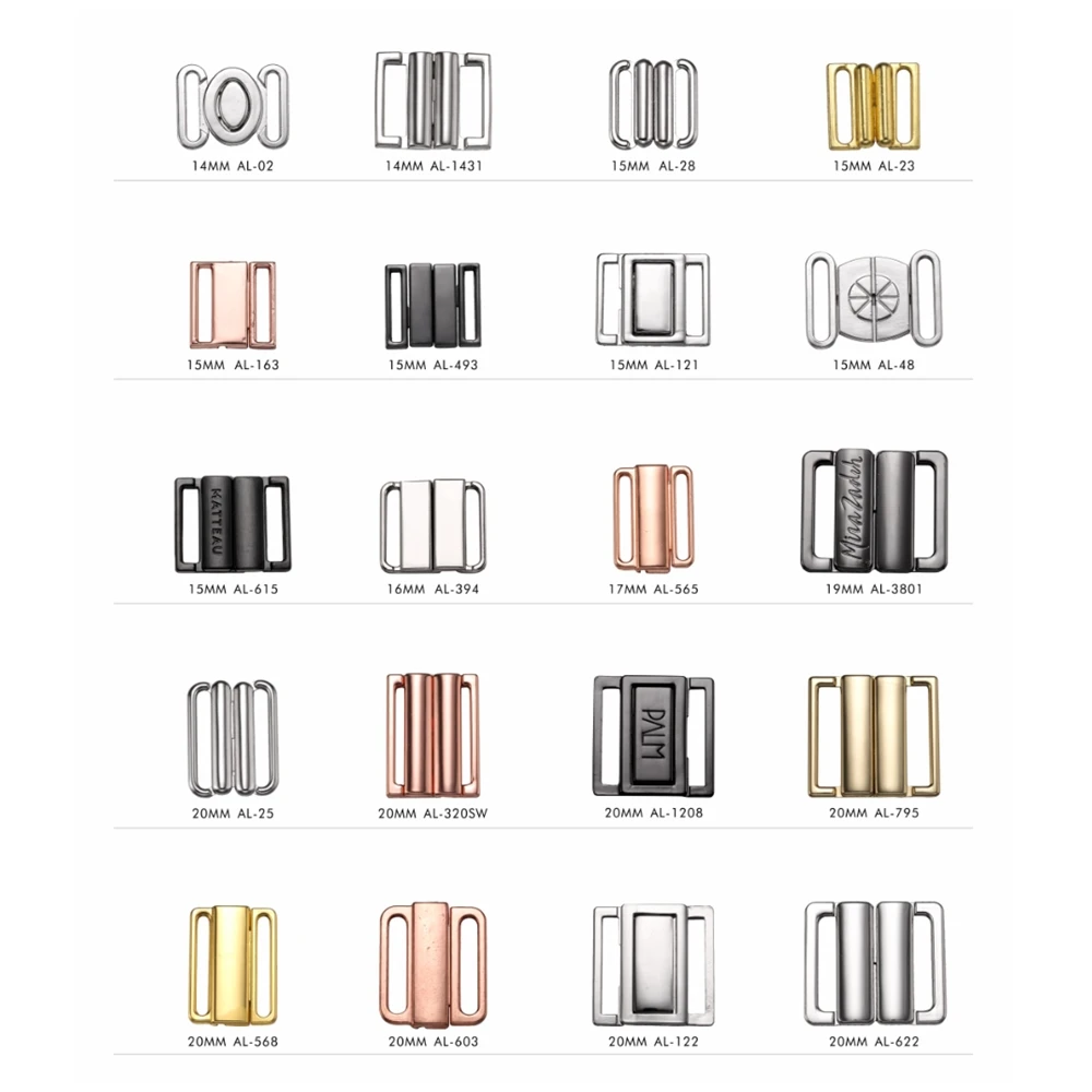 Fashion Hot Sale Customize Gold Bra Buckle Closure Clasp Garments Accessories