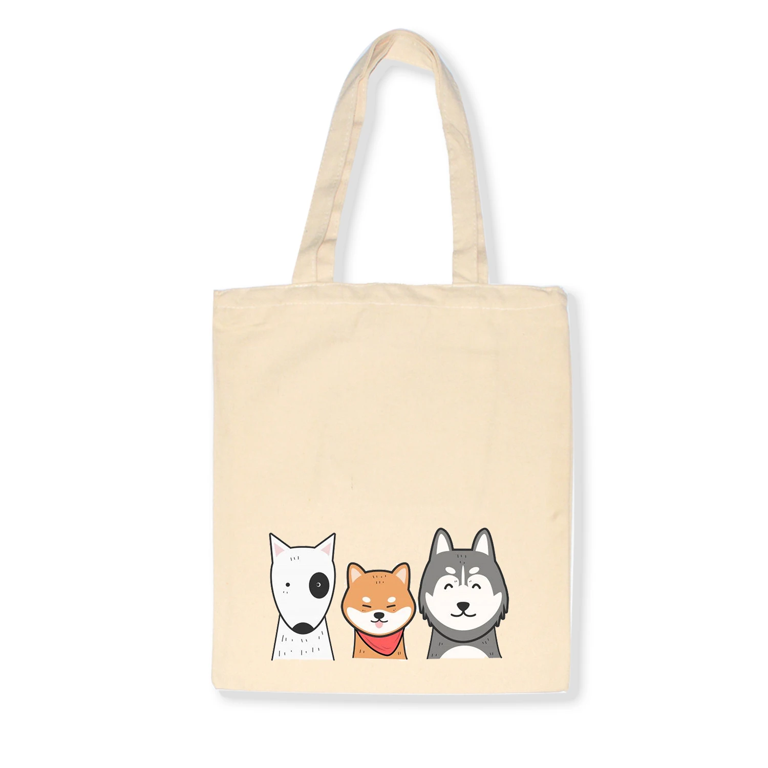 2020 custom logo full color printing canvas cotton tote bag
