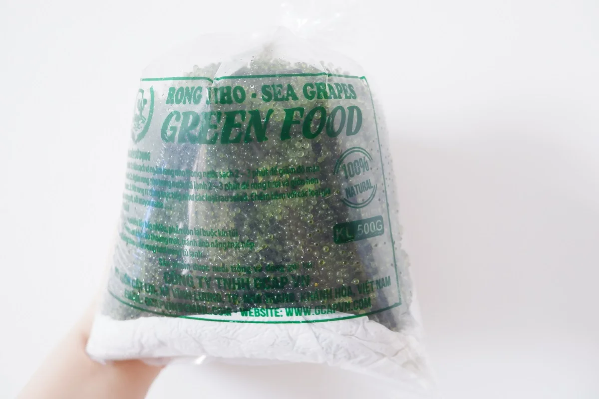 Natural Green Color Characteristics Taste Organic Fresh Sea Grapes Green Food From Viet Nam