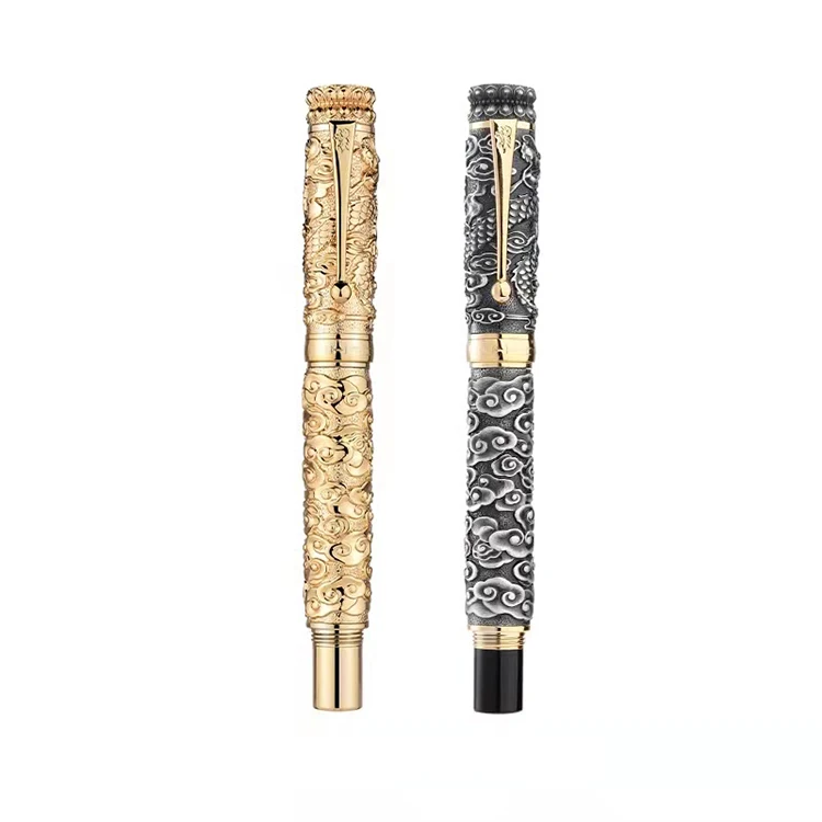 80 Jinhao exquisite 0.5mm 18KGP electroplating gold silver fountain pen executive stationery office gift