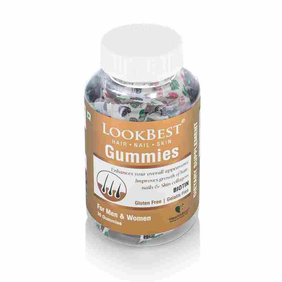 Highest Admiring Sugar Free Hair Nail & Skin Gummies natural skin moisture Healthy Hair Vitamin C Vitamin E  nail strength