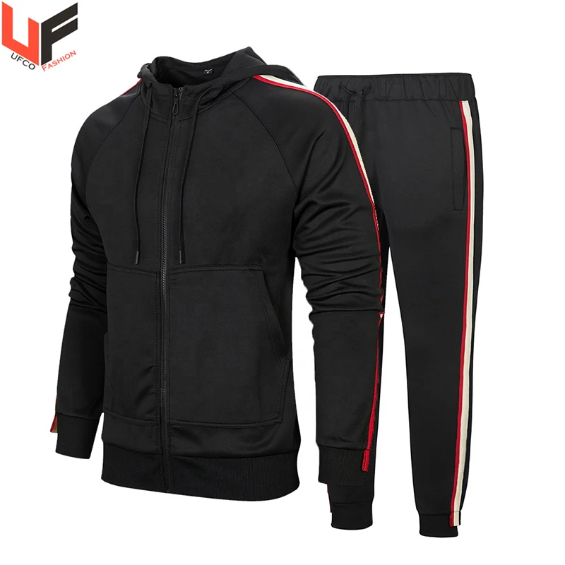 Custom Design High Quality Men Polycotton Tracksuits Plain Men Summer 2022 New Customizable Tracksuit Hoodie Trouser Set Unisex