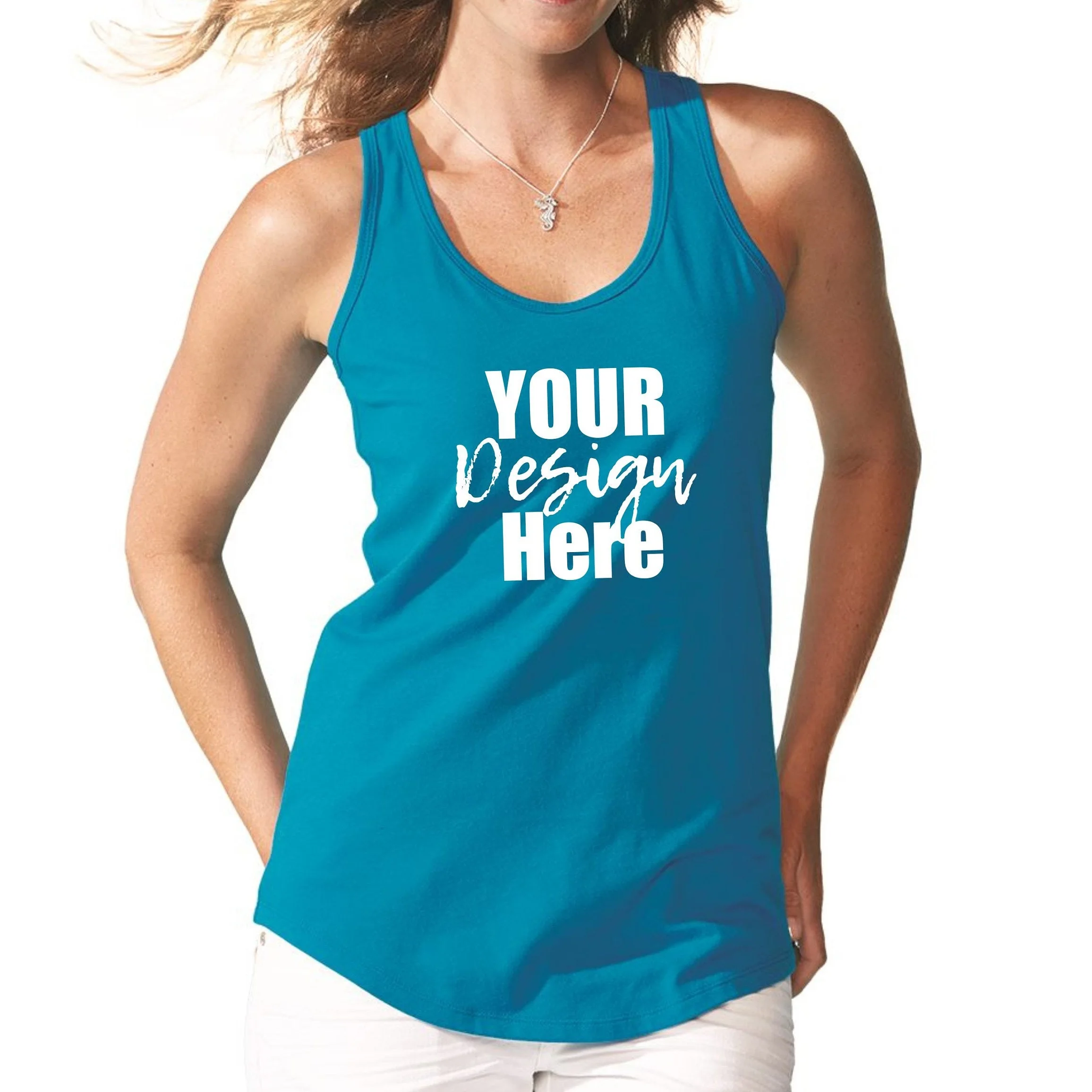 Custom Printing Export Quality Plain Blank Ladies Casual Solid Body Building Women 100% Cotton Sports Tank Tops Bangladesh