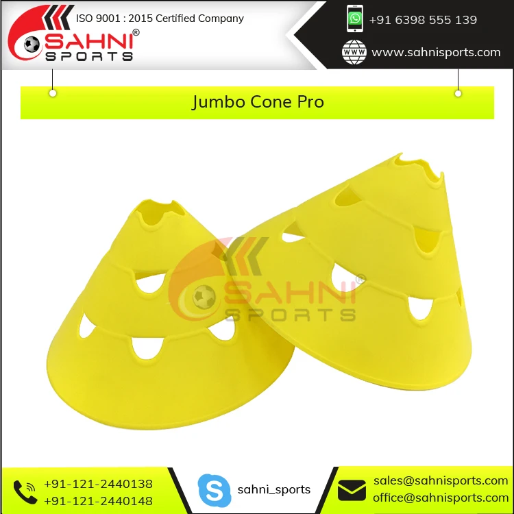 15 cm Height and 30 cm Base Diameter Jumbo Cone Pro for Soccer and Football Training