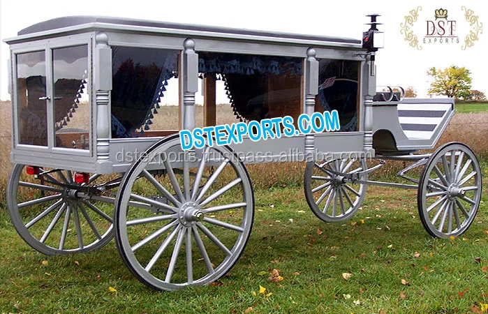 Latest Horse Drawn Funeral Glass Coach Best Black Funeral Horse Drawn Carriage Exclusive Horse Drawn Carriages For Funerals