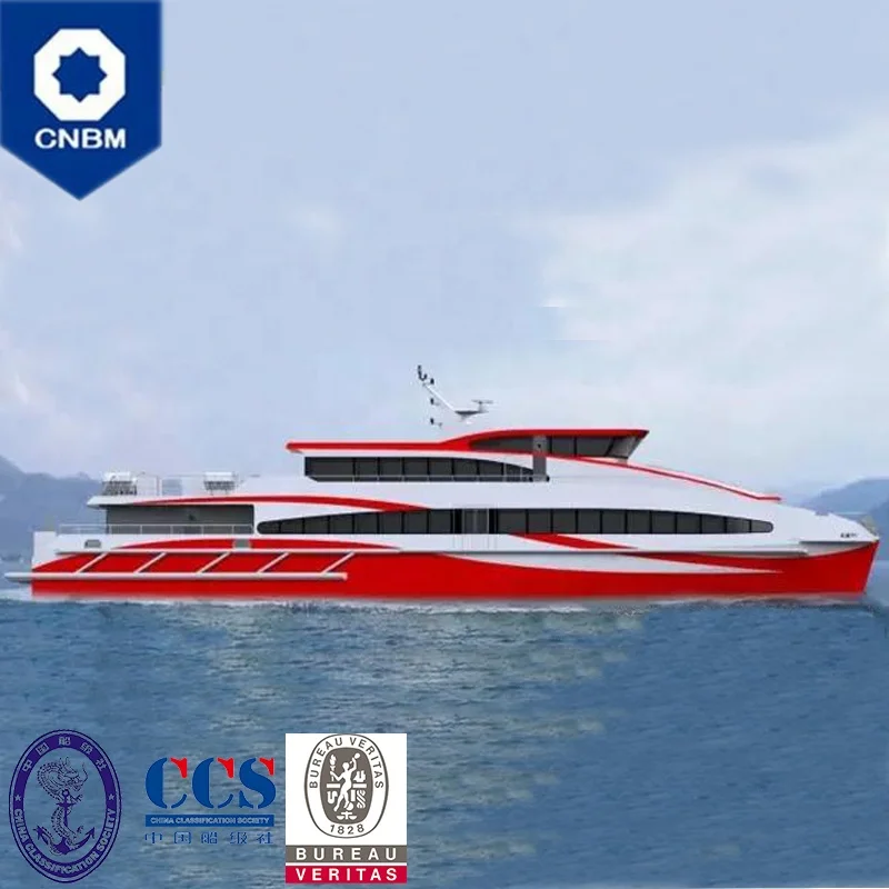 
139ft 280 Seats High-speed craft Cruise Yacht Luxury Sightseeing Tour Aluminum Catamaran Ferry Passenger Crew Boat for Sale 