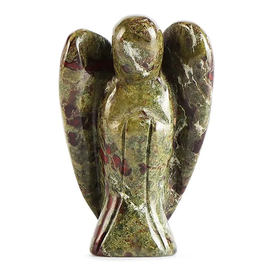 crystal angel dragon blood jasper natural stone angel Carved Natural Stone Figurine Jade Crystals angel Carved Polished