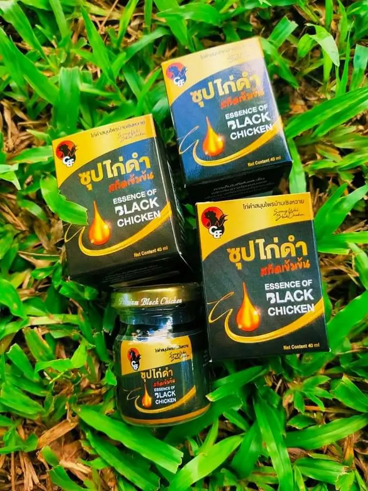 black chicken soup of thailand
