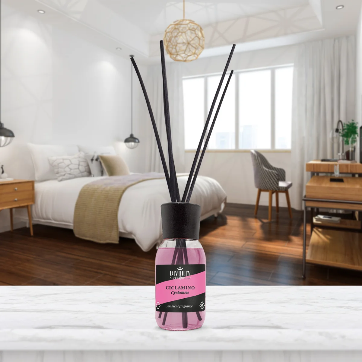 Italian air freshener top Cyclamen reed diffuser home fragrances exclusive line 125ml for wholesale