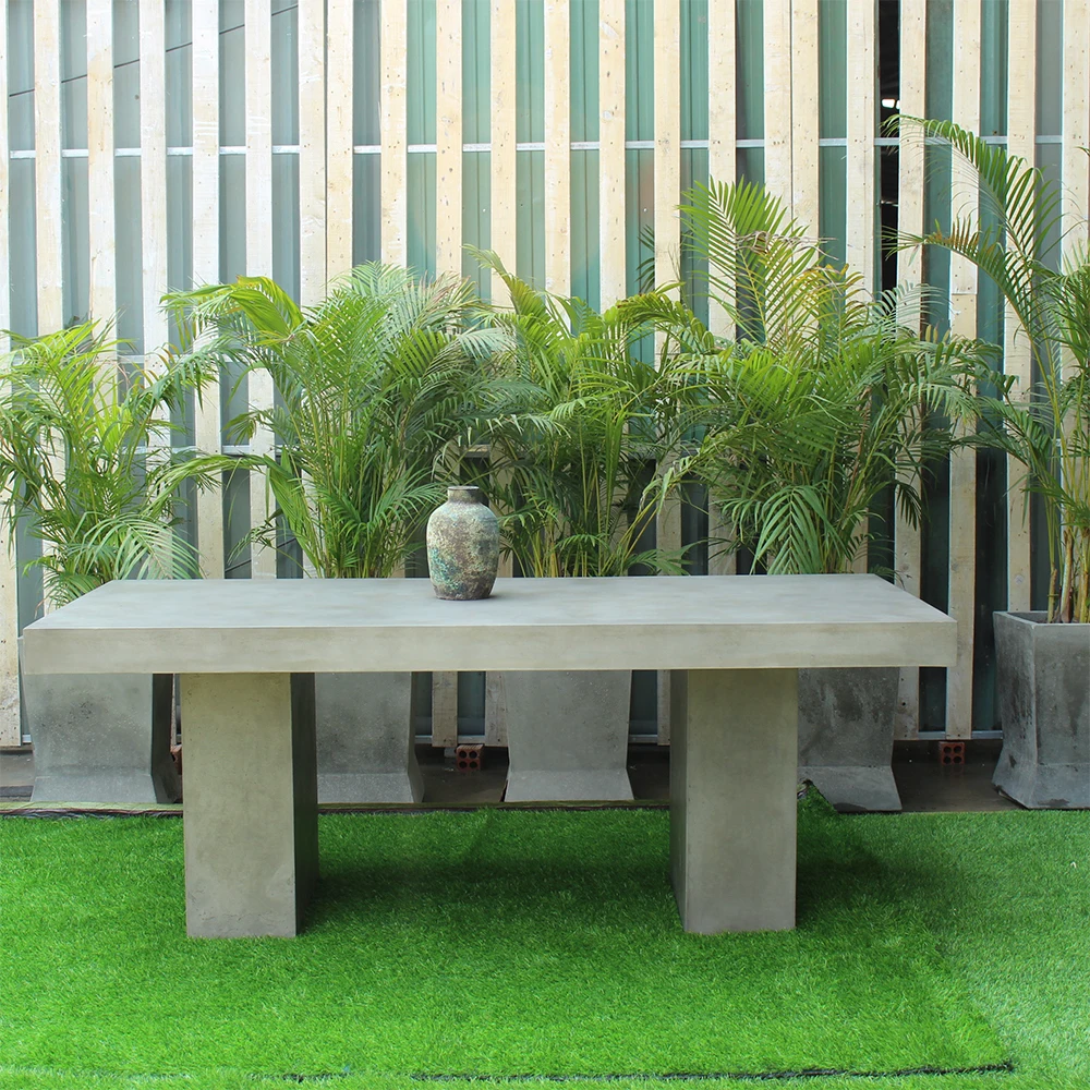 Modern Style High Strength Durable Outdoor Round Concrete Fiberglass Cement Side Table for Home Garden for Hotels-Factory Sales