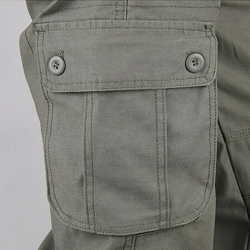 Stylish Mens Military Army Combat Trousers Work Cargo Pants Casual Walking Multi Pocket Customized