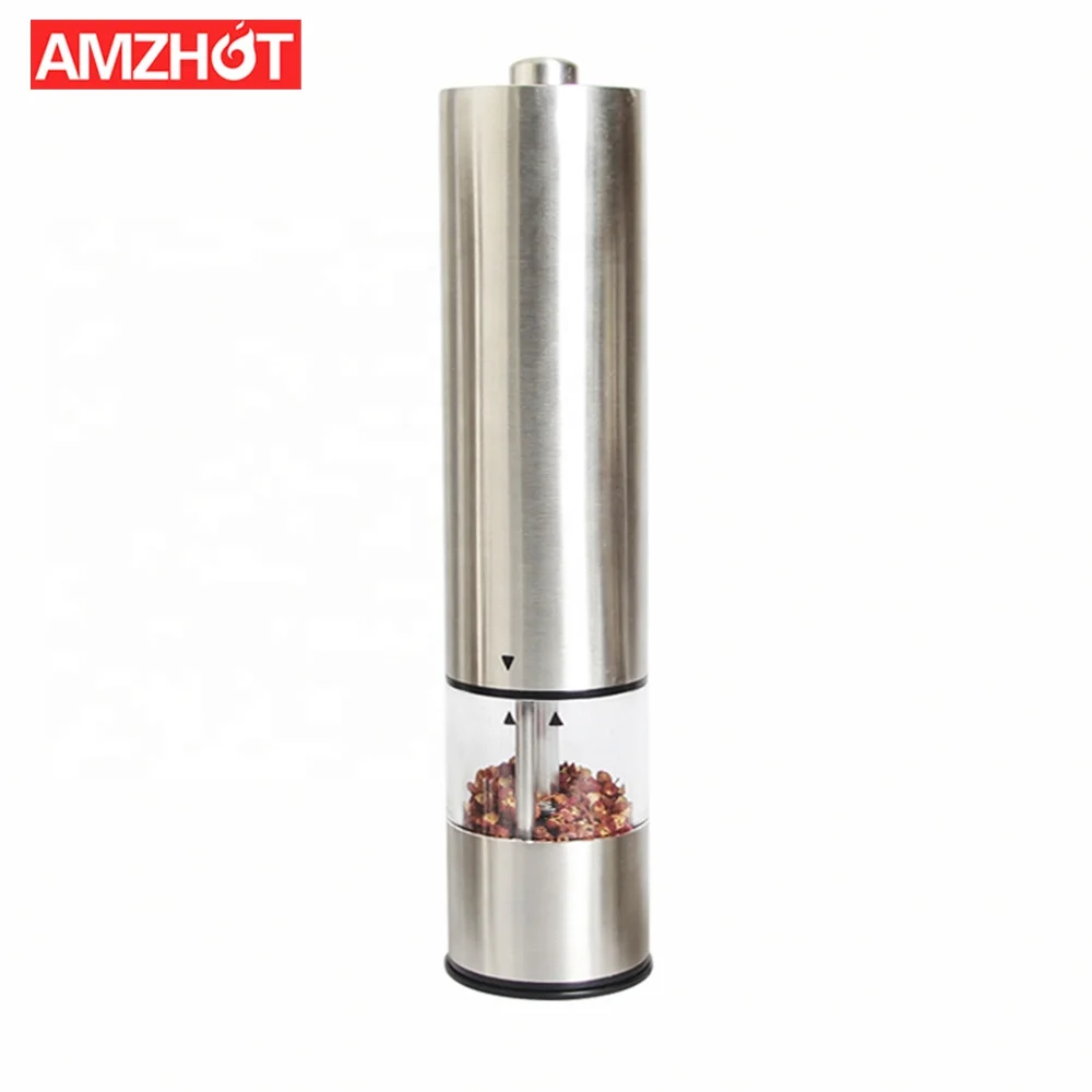  B02-0228 Amazon горячие продажи аксессуары для кухни из нержавеющей стали Электрический соль и перец мельница специй