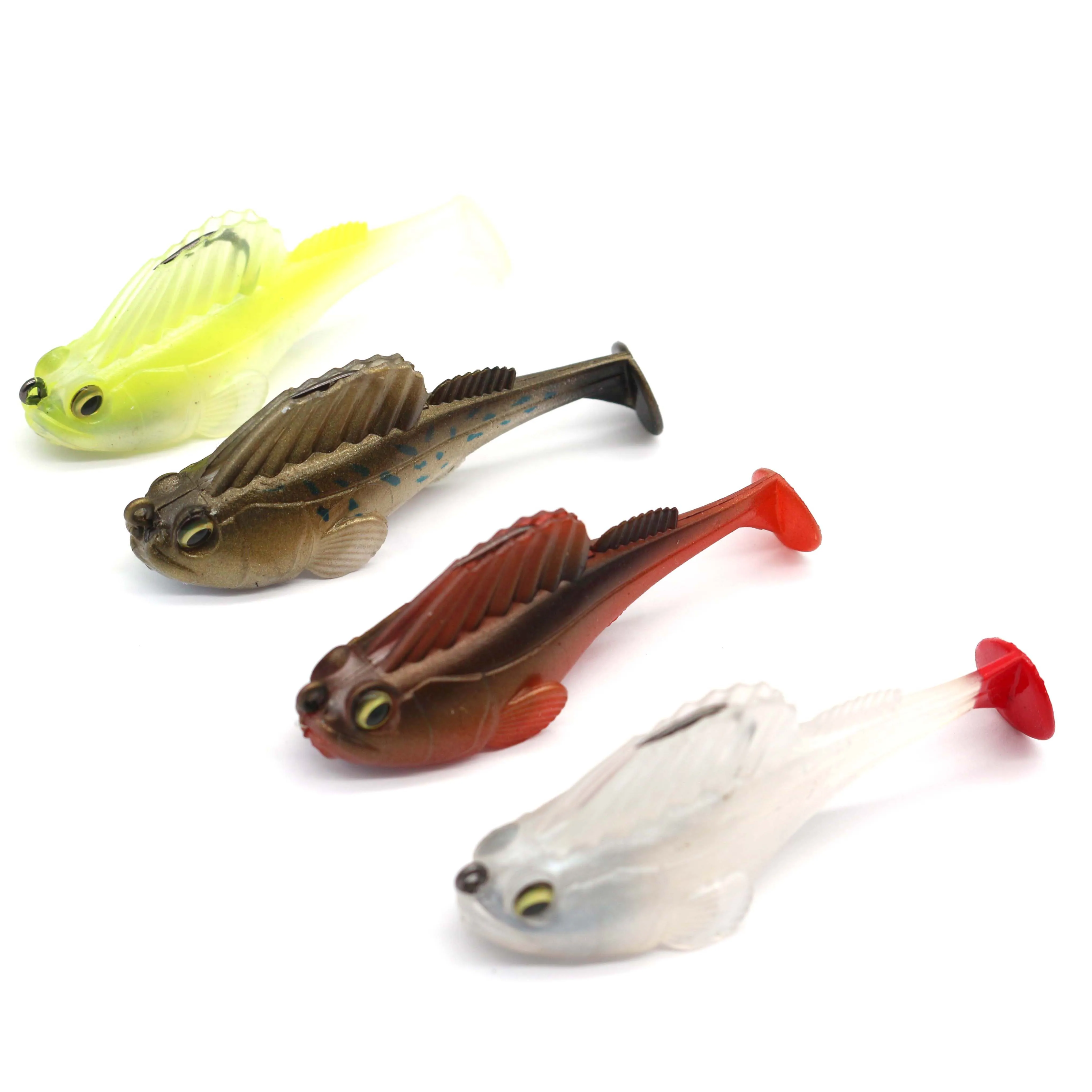 Lead Head Dark Sleeper Swim baits Jigging Japan Paddle Tail Soft Pike Fishing Lure Soft Bait