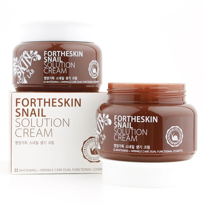 SNAIL SOLUTION FACE CREAM for Korean Skincare Cosmetics OEM ODM  Customizing Ingredients bottle and packaging box