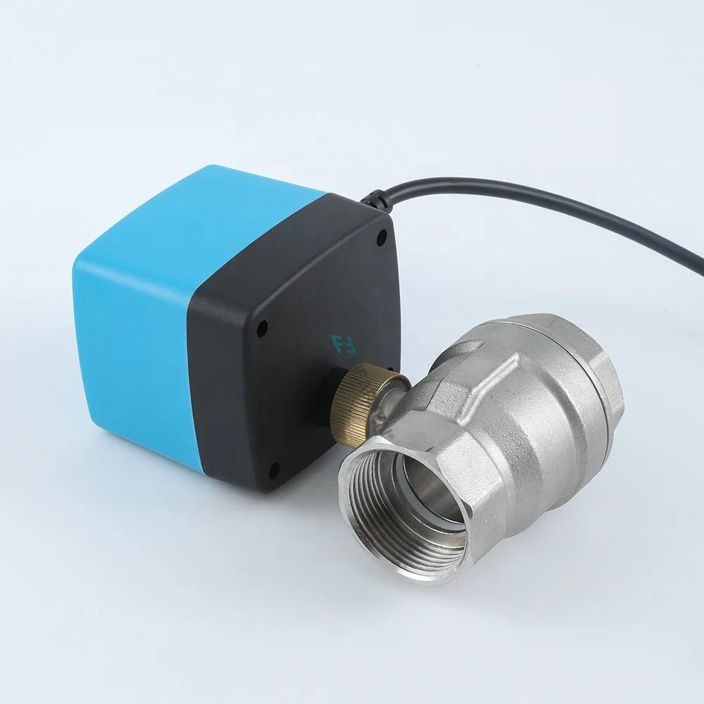 DN15 DN20 DN25 DN32 DN40 DN50 Iki Yollu Motorlubilyali Vana Stainless Steel Two Ways PVC Valves Motorized for HVAC