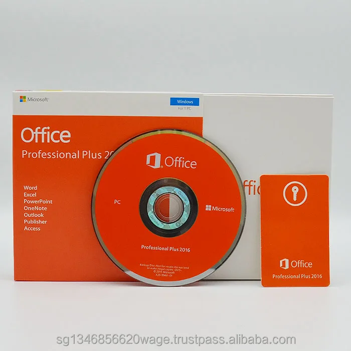 Microsoft Office Professional Plus 2016 DVD Retail Box original english version