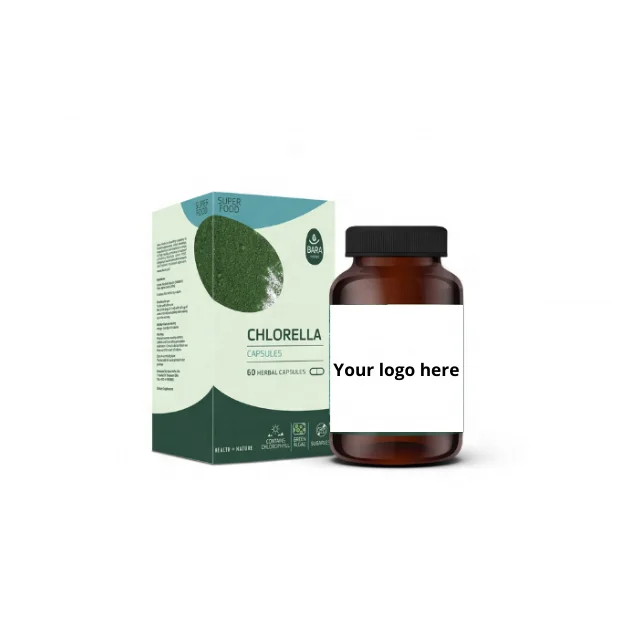 Queen of Algae Sugarless Chlorella Capsules OEM for Liver and Blood Cleansing Hypertension Absorption Nutritional Deficiencies