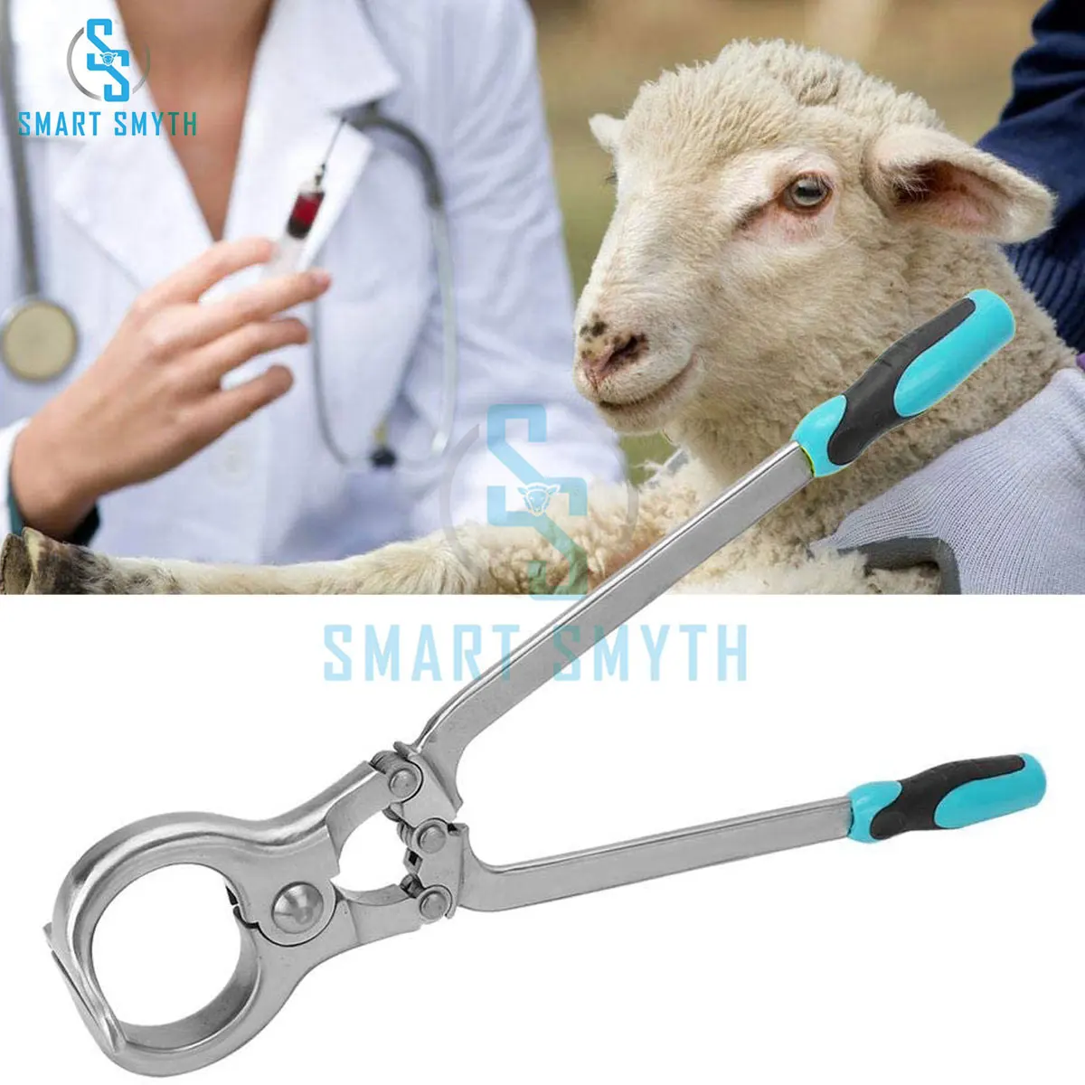 Castration Plier, Carbon Steel Durable Carbon Steel ,Non-Slip Handle Bloodless Castration Plier Tool