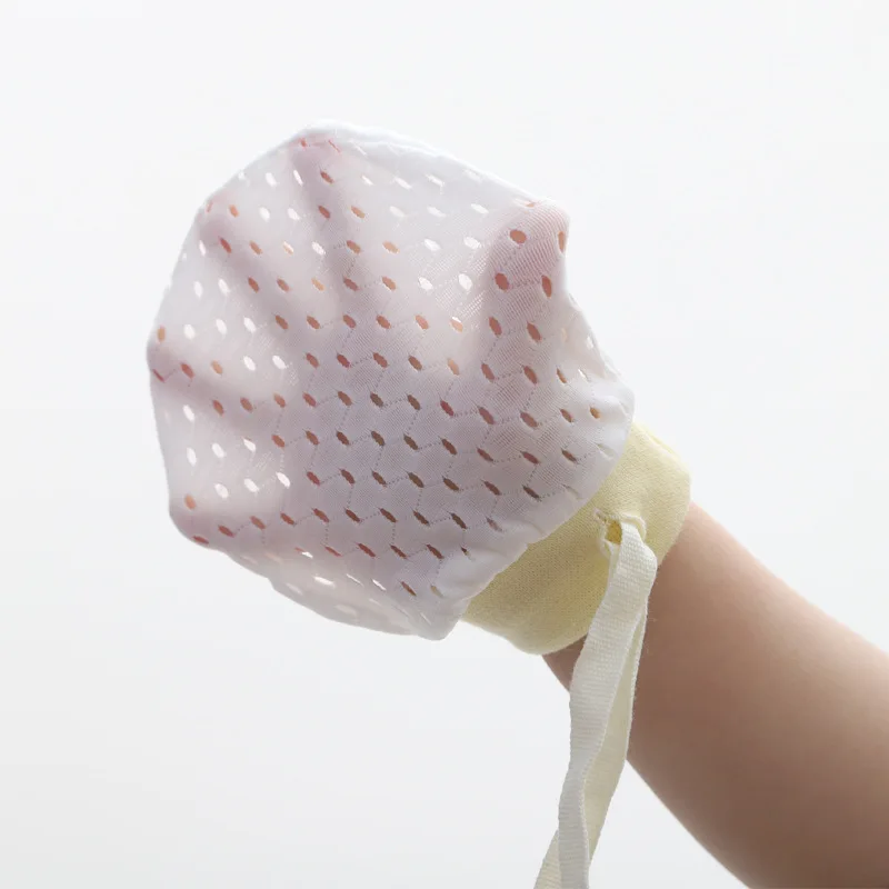 Soft Adjustable Anti Scratch Newborn Baby Comfy Cotton Mitten Gloves
