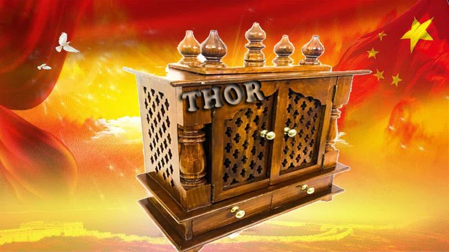  Деревянный храм // Pooja Mandir/Pooja manap ручная работа Полированный Храм Декор для дома и офиса