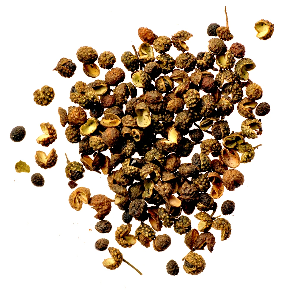 Timut Pepper - Nepal / Timur Peppercorn- Nepal Bright Red Single Herbs & Spices Pepper Favor Light Black Sun Dried Raw Allspice