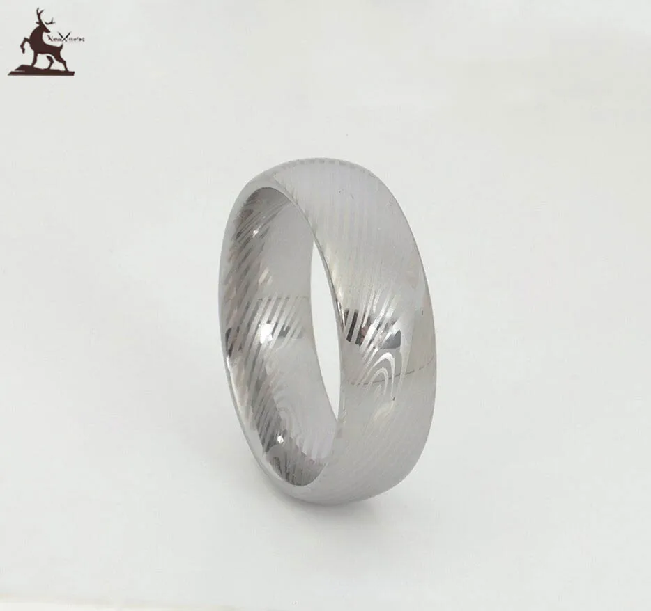 damascus steel ring custom handmade 8mm wide in twisted pattern for him and her best ring for gift at wholesale