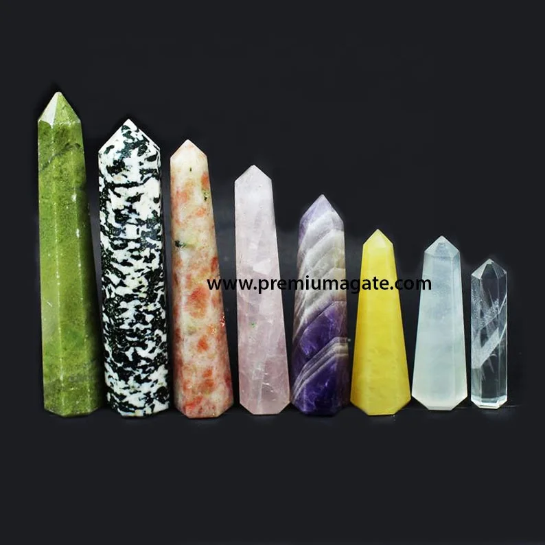 Оптовая продажа смесь драгоценных камней различные кристаллы очки обелисков: F M AKIKWALA: