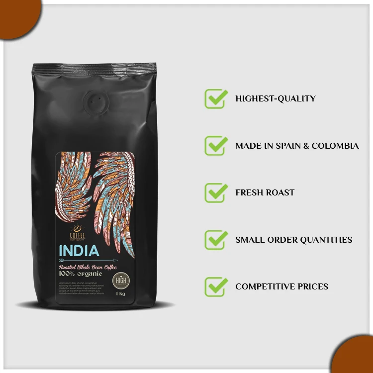  Глобальный спрос на лучшее качество частный бренд Arabica 1 кг Decaf цельная кофейная зерна для продажи