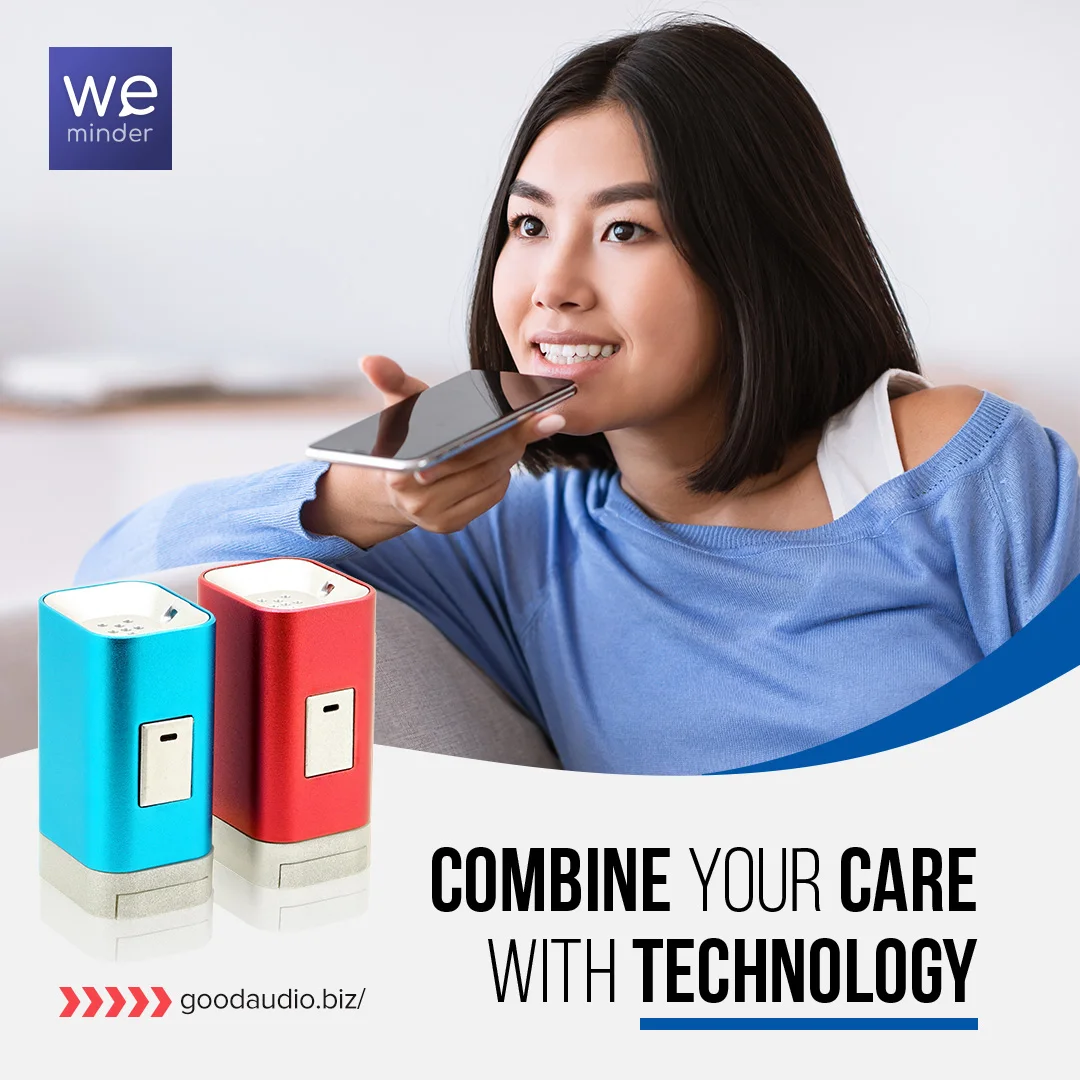 high quality senior care voice reminder for grandma take medicine long lasting battery in red