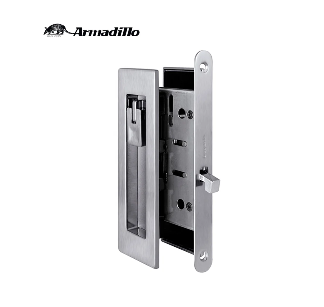 Горячая Распродажа атласный хромированный БЕСКЛЮЧЕВОЙ замок для раздвижной двери