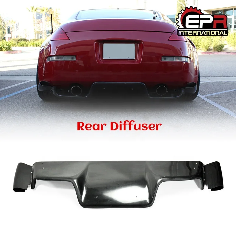 (Склад в США) для Infiniti G35 Nissan 03-08 Z33 350z Coupe 2D JDM TS Style задний диффузор из стекловолокна