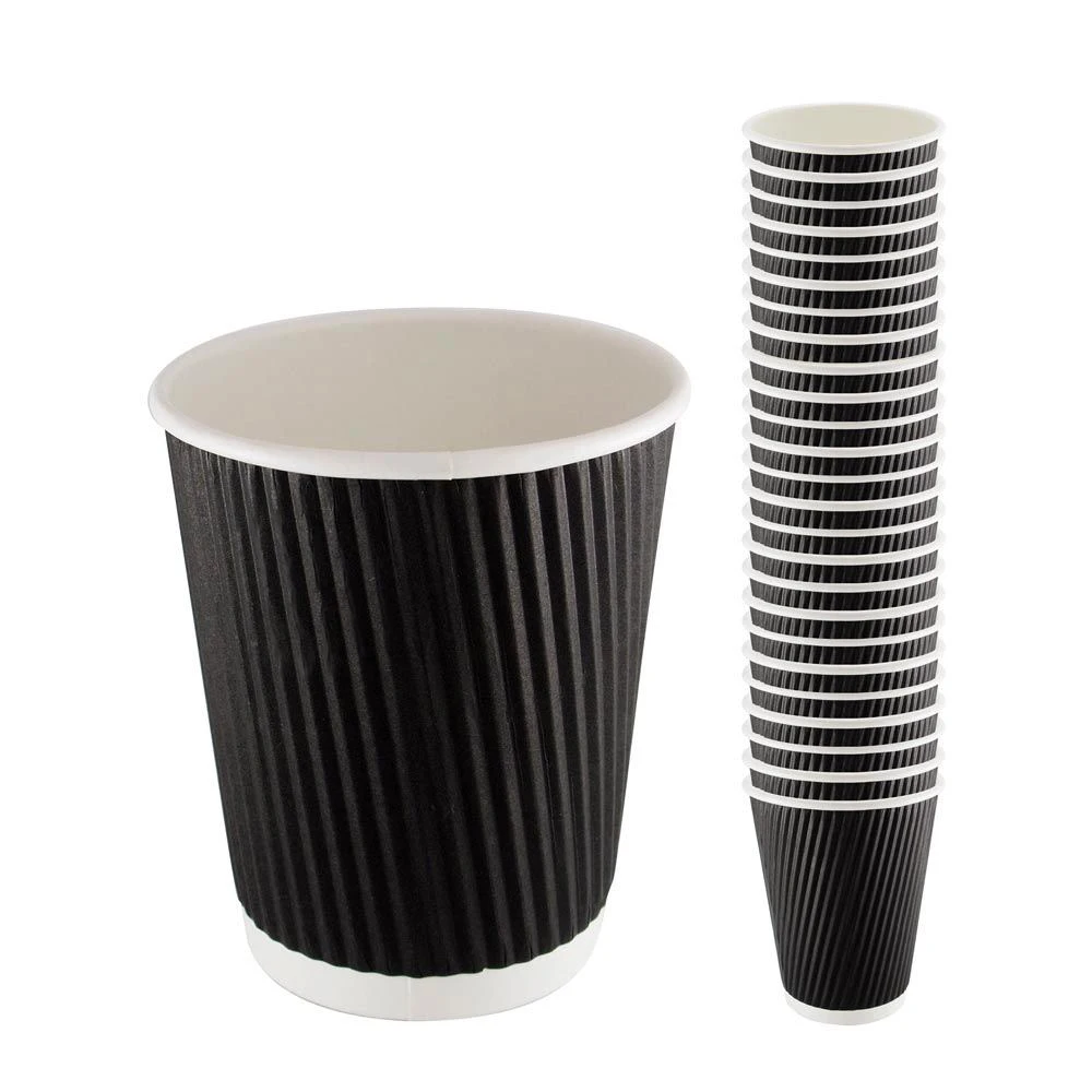Disposable Single Wall Paper Tea Cups With Handle Custom Design and Print