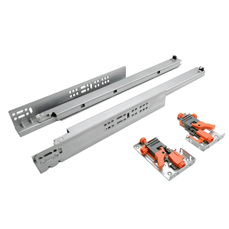400 мм перила для ящика мягкая Закрытая открывающаяся Скрытая Выдвижная скользка ящиков