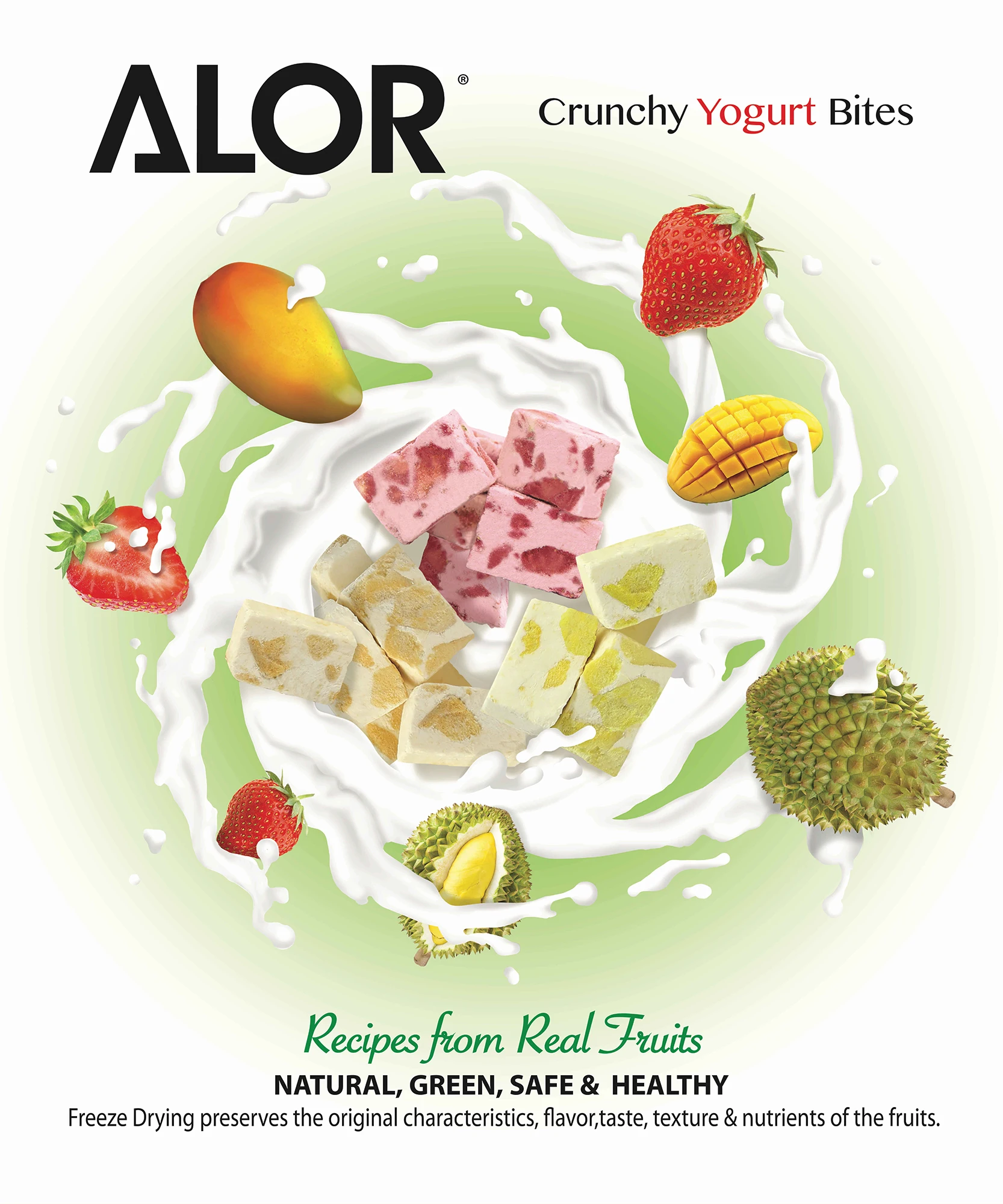 Hot Selling Premium grade Freeze Dried Yogurt Strawberry Rich with probiotics 100% natural