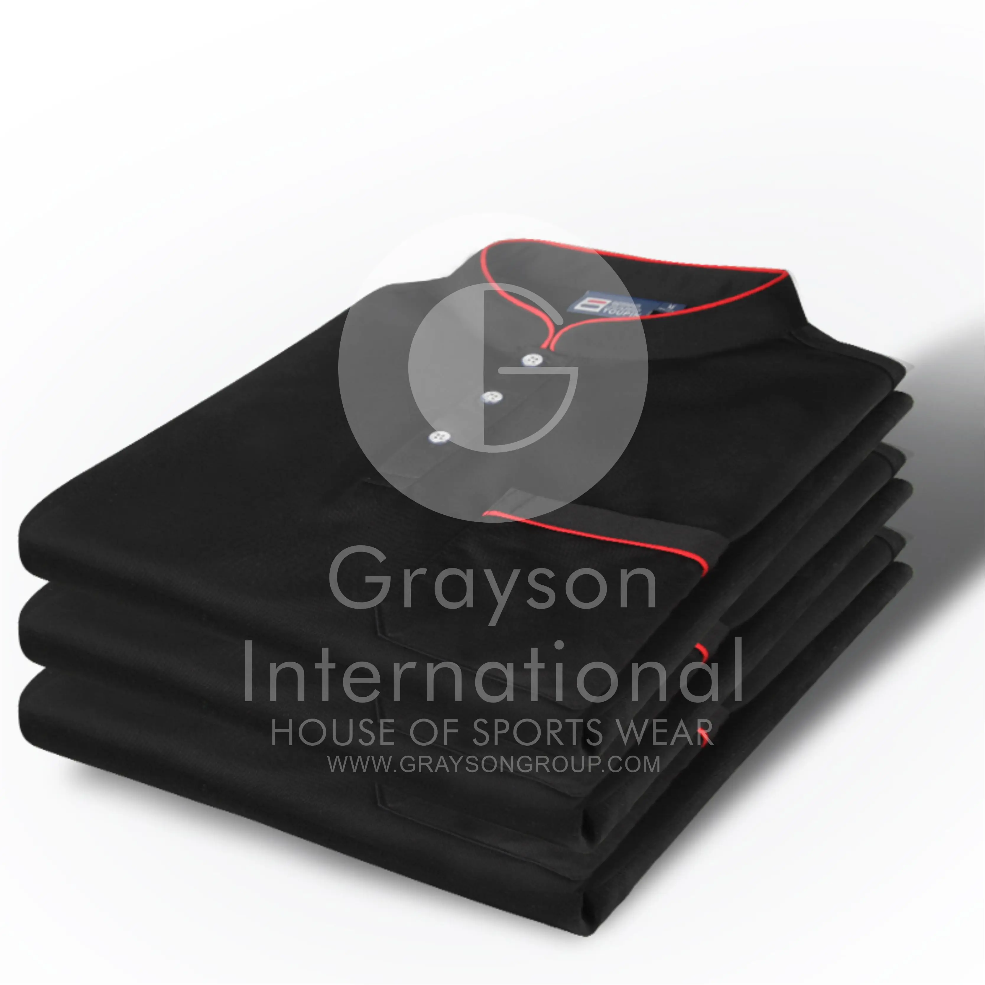 wholesale bulk custom top quality brand white stripe printed polo shirts By Grayson intl