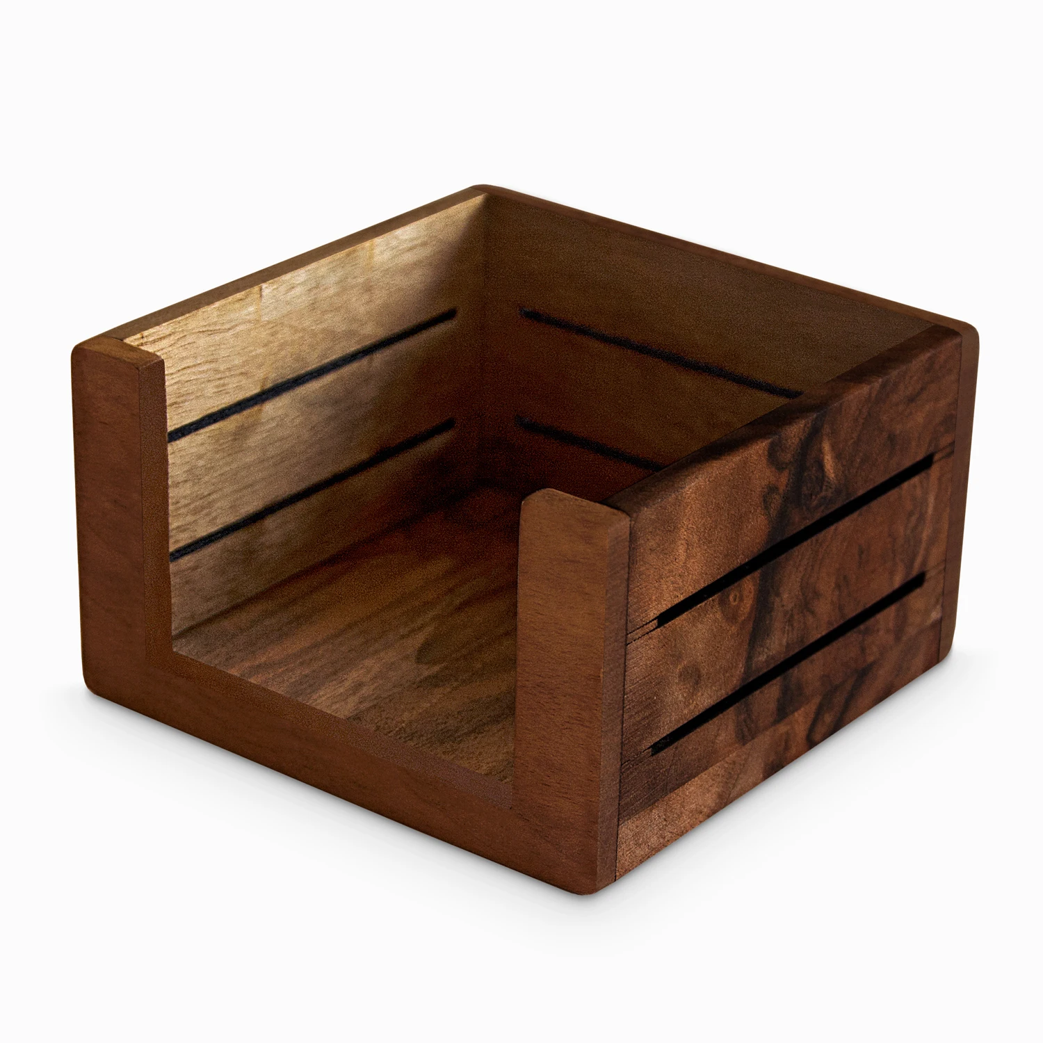 Craft Paper Cube Holder   I  3Line Note Paper Box - WOODSAKA   I   Note Paper Holder  I    Desk Accessories