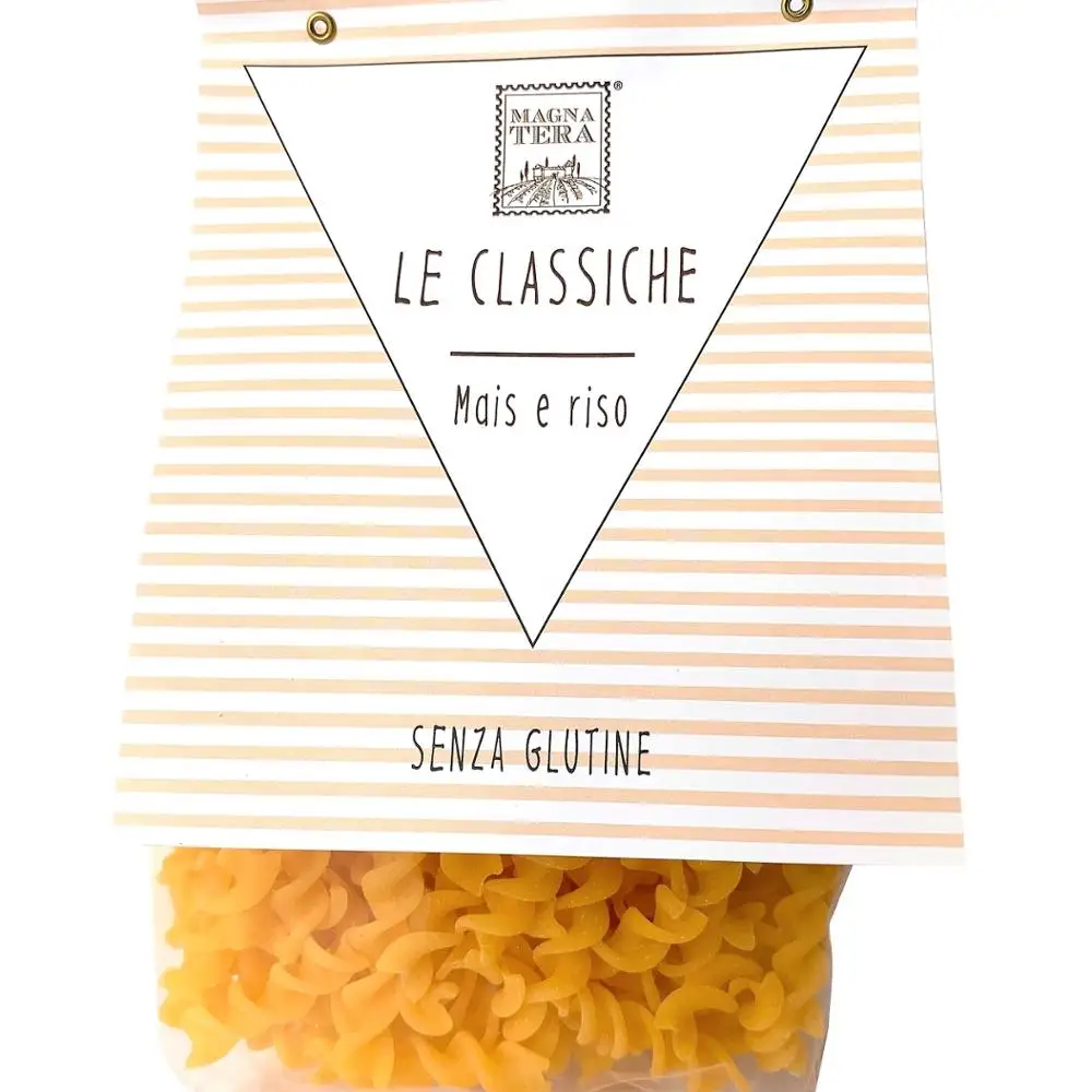 Corn and Rice Flour Gluten Free Flour 250 G Italian Organic High Quality Pasta ORGANIC Yellow Hand Made Magnatera Fusilli 250 Kg