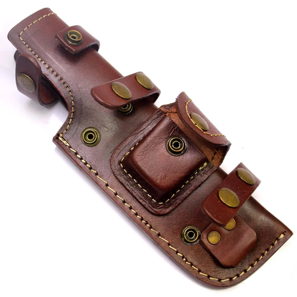 Хит продаж 2021 кожаный чехол с затенением насыщенного зерна для ножей фиксированным лезвием