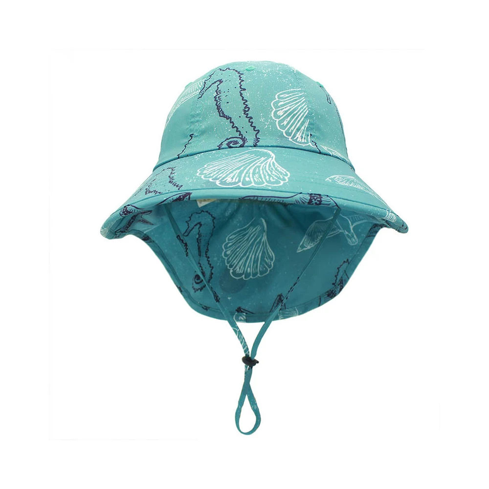 Fashion Allover Printed Kids Casual Cotton Caps Baby Hats  Baby  Beach Hat