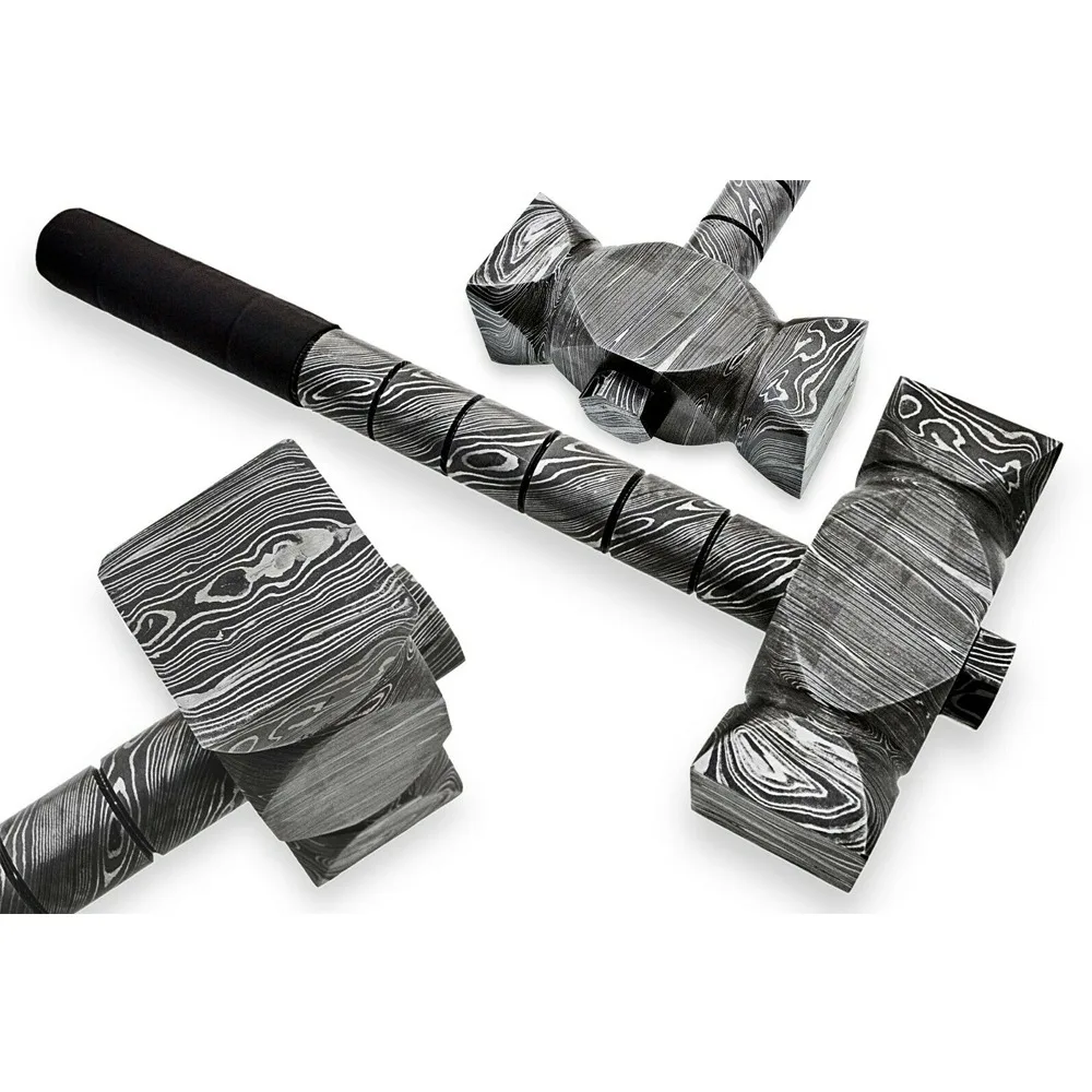 Hammer NEW CUSTOM HANDMADE DAMASCUS STEEL HAMMER IN TWIST PATTERN