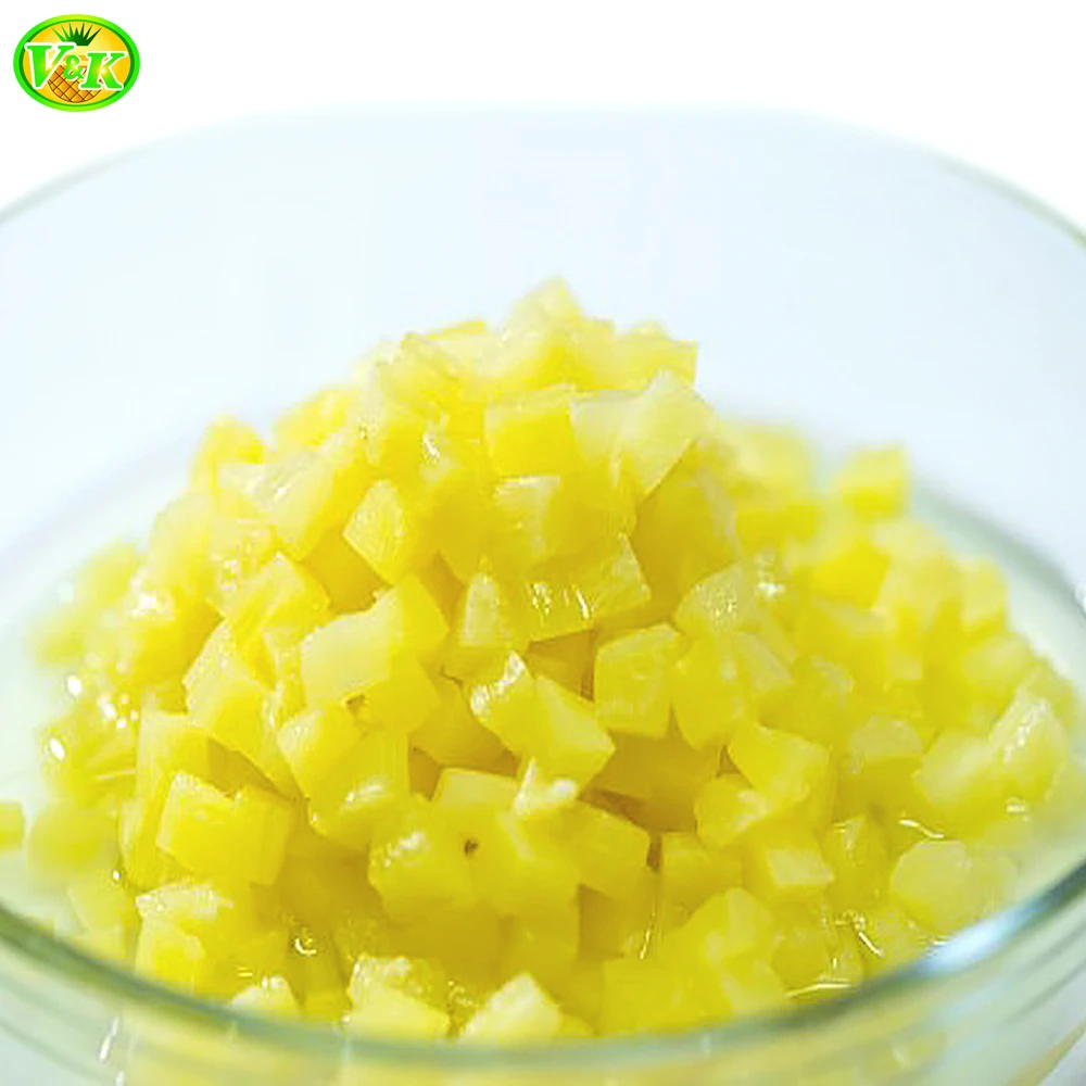 Premium Quality Fruit Canned Pineapple Dice in Syrup 30oz Export from Thailand