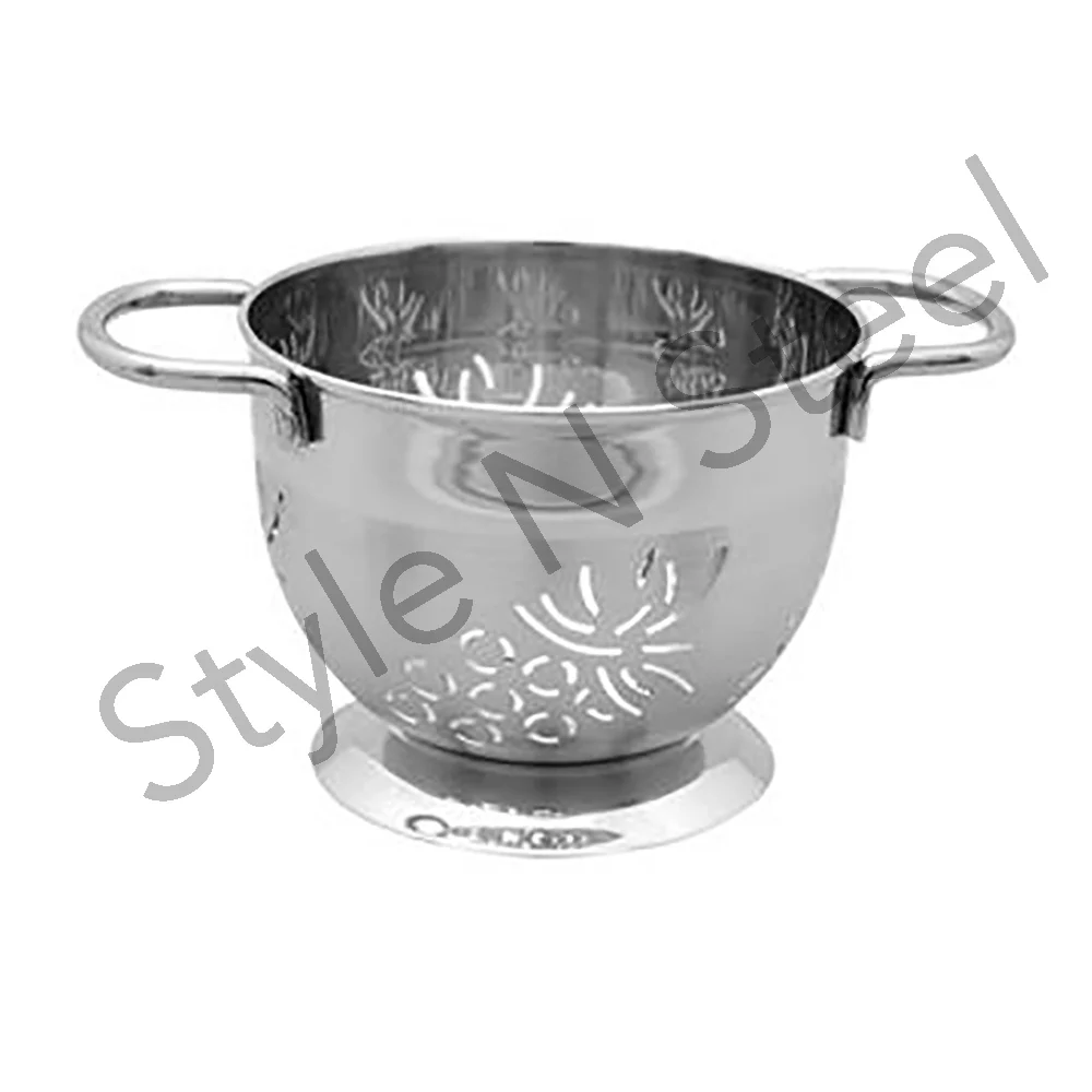 Decorative Color Strainer Basket Cherry & Grapes Punching Colander Colander For Hotel Restaurant Deep Colander