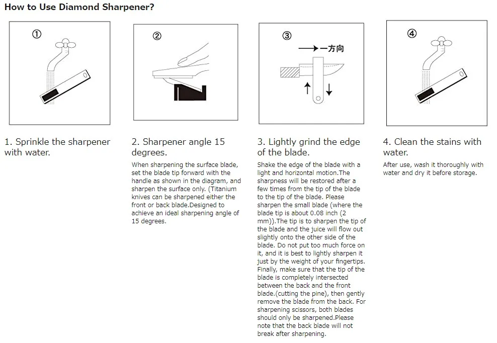 Diamond Sharpener with Stand Wholesale Japanese Kitchen Kit Diamond Knife Sharpener With Stand