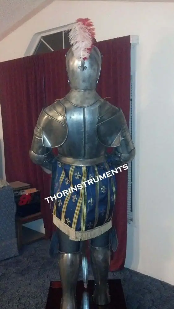 MEDIEVAL KNIGHT CRUSADOR TEMPLAR FULL SUIT OF ARMOR armor suit with stand from Indian seller at best Price