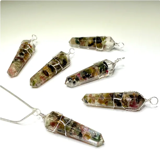 Арбузный Турмалин оргонит кулон ожерелье кулон/Ювелирные изделия/Мощный