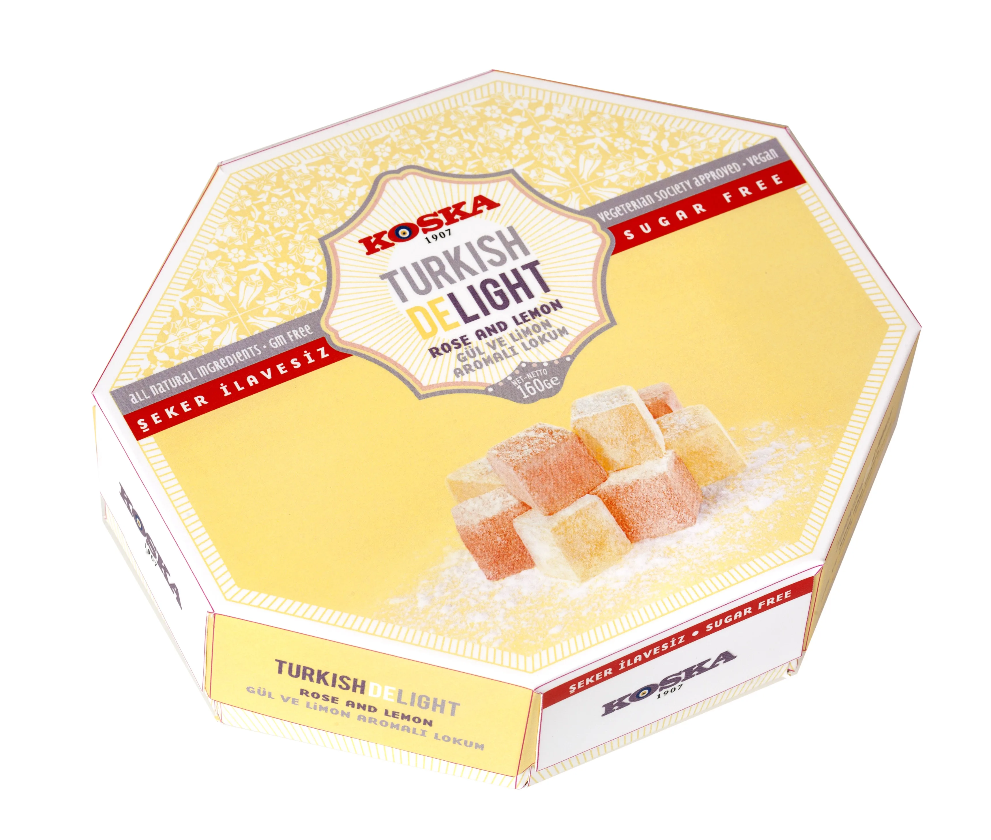 Premium Quality Wholesale Product - No Sugar Added Products - No Sugar Added Turkish Delight with Mastic 160 g