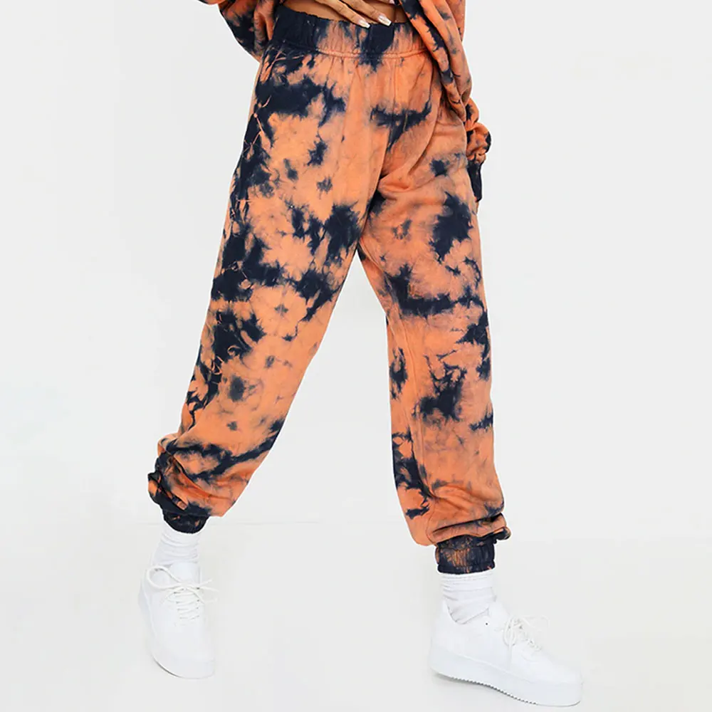 Custom Ladies Tracksuits Joggers Suits Set Track Suits Sweat Suit Womens Tie Dye 2 Piece Set Wholesale
